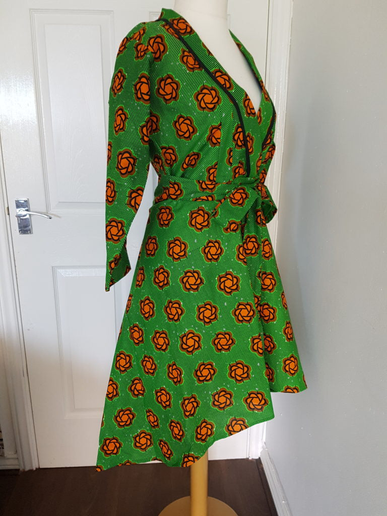 Low V-neck Fit and Flare dress