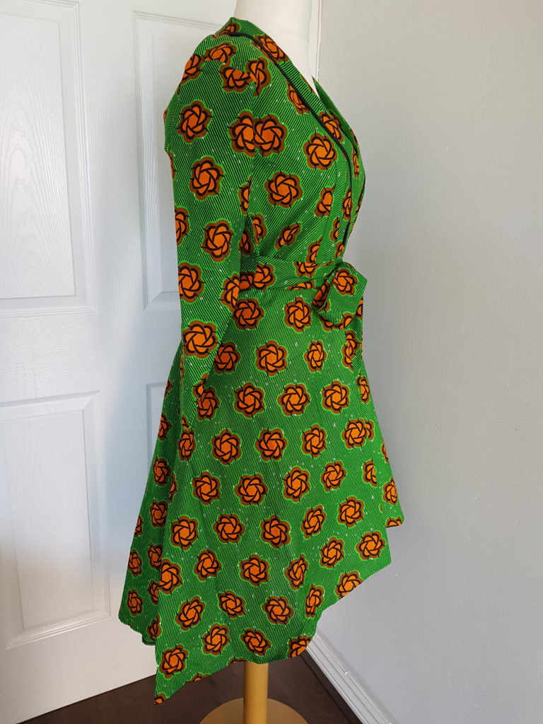 Low V-neck Fit and Flare dress