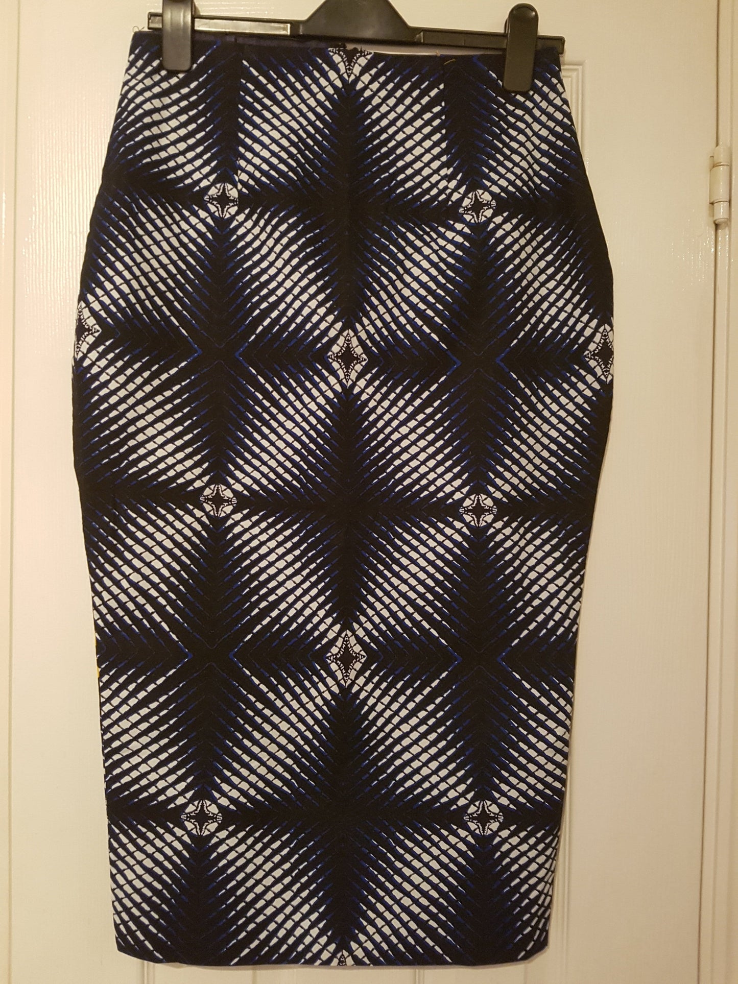 Ankara Pencil Skirt - Dark Blue tone