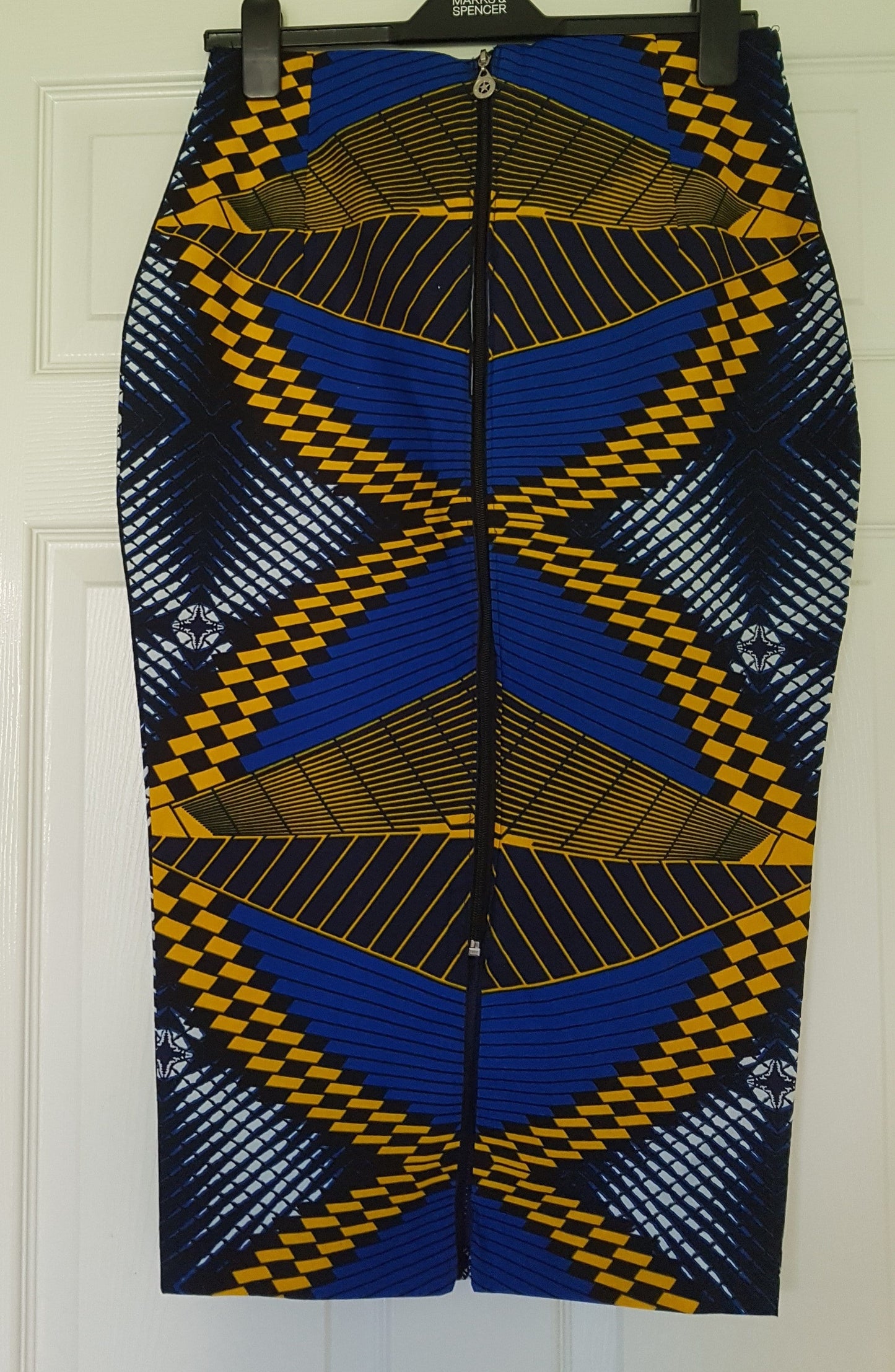Ankara Pencil Skirt - Dark Blue tone