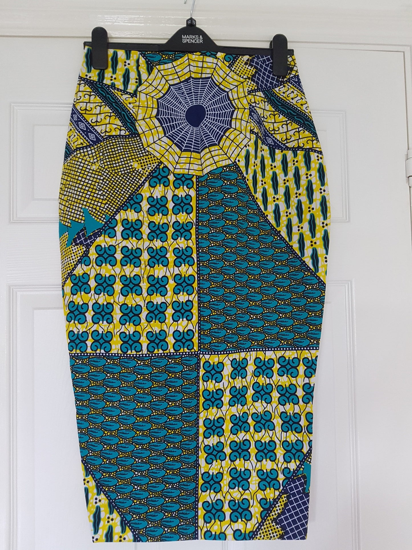 Ankara Pencil Skirt - green tone