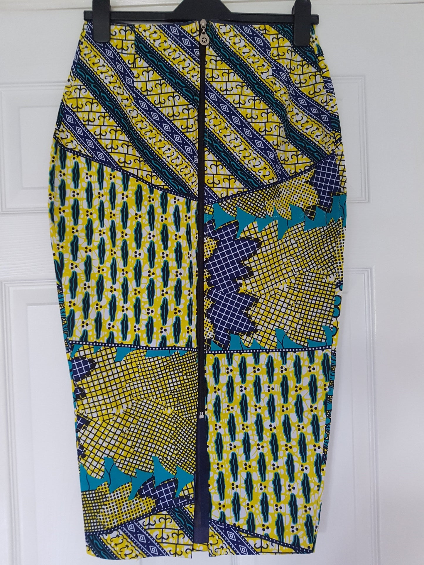 Ankara Pencil Skirt - green tone