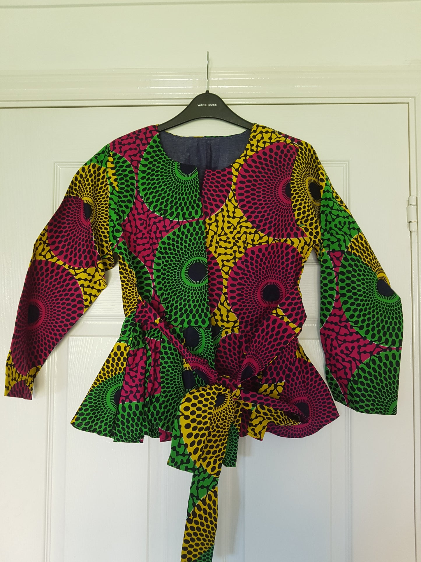 Ankara Peplum Wrap Jacket - Multi-coloured