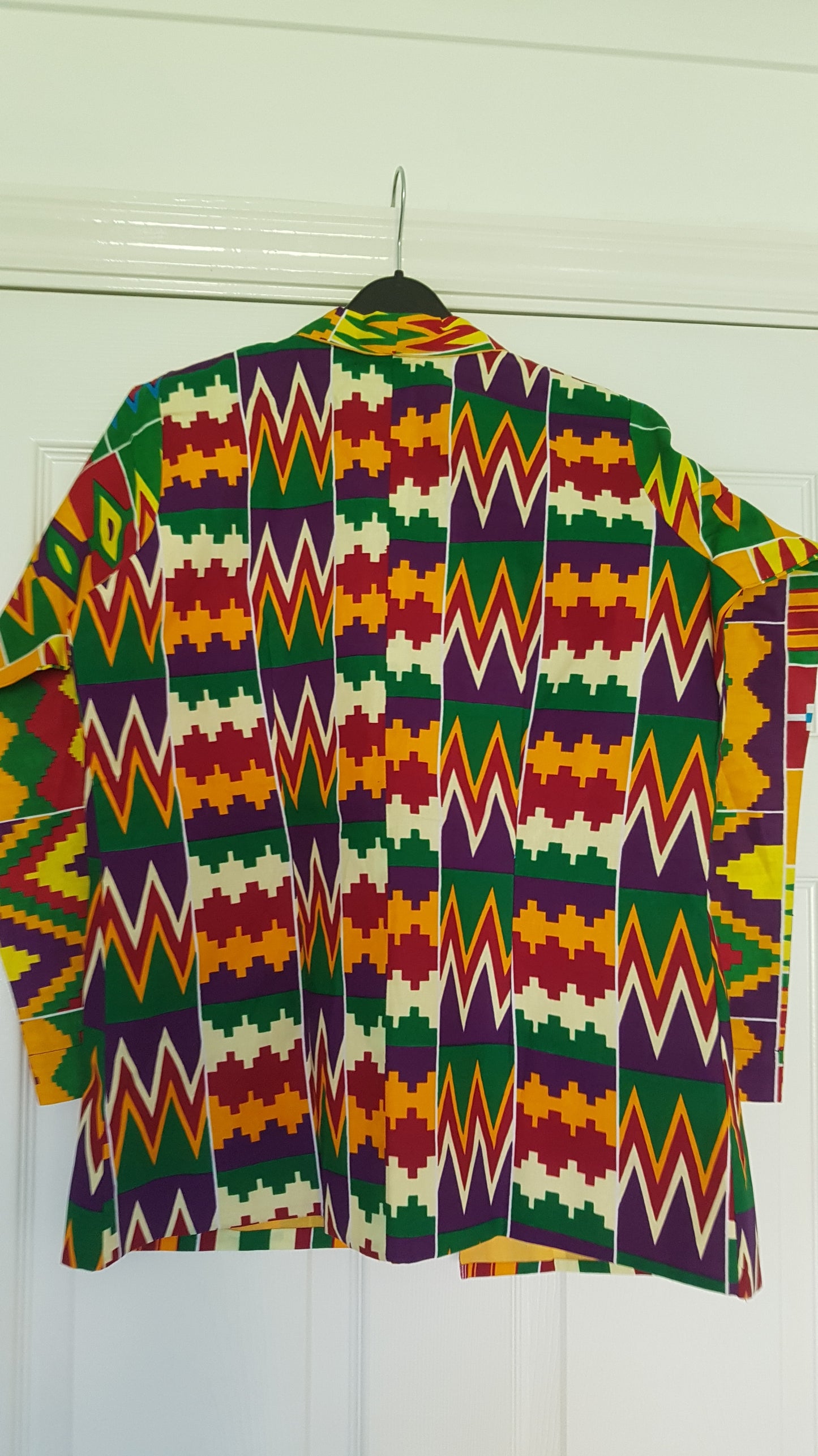 African Print Blazer with collar