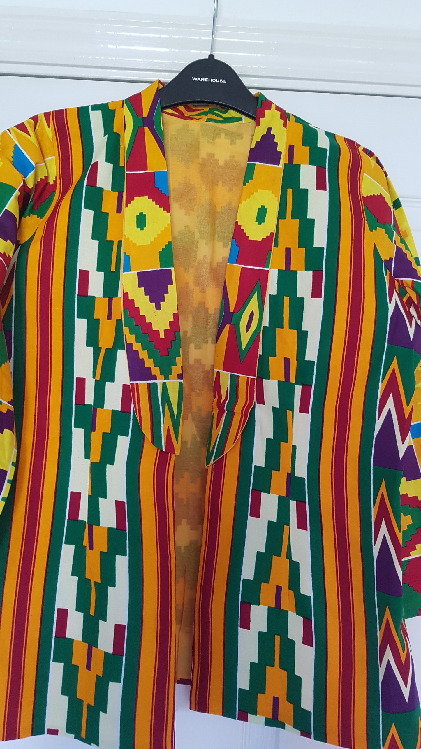 African Print Blazer with collar