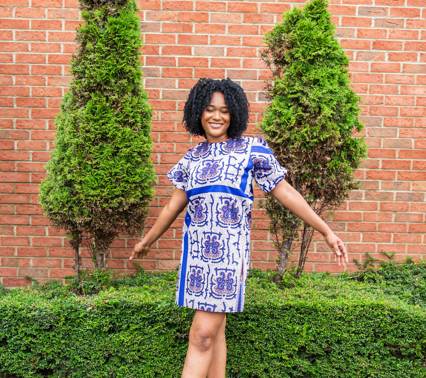 Puff Sleeve Ankara Shift dress
