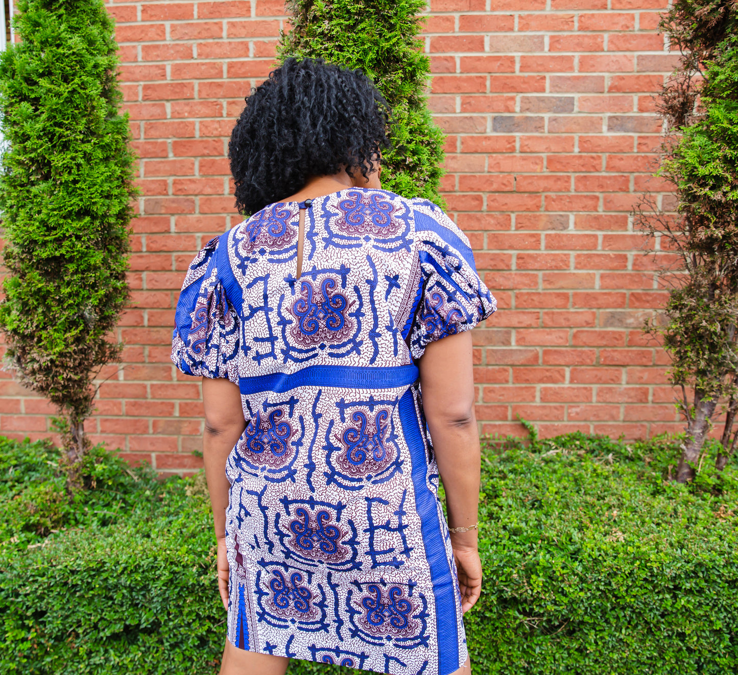 Puff Sleeve Ankara Shift dress