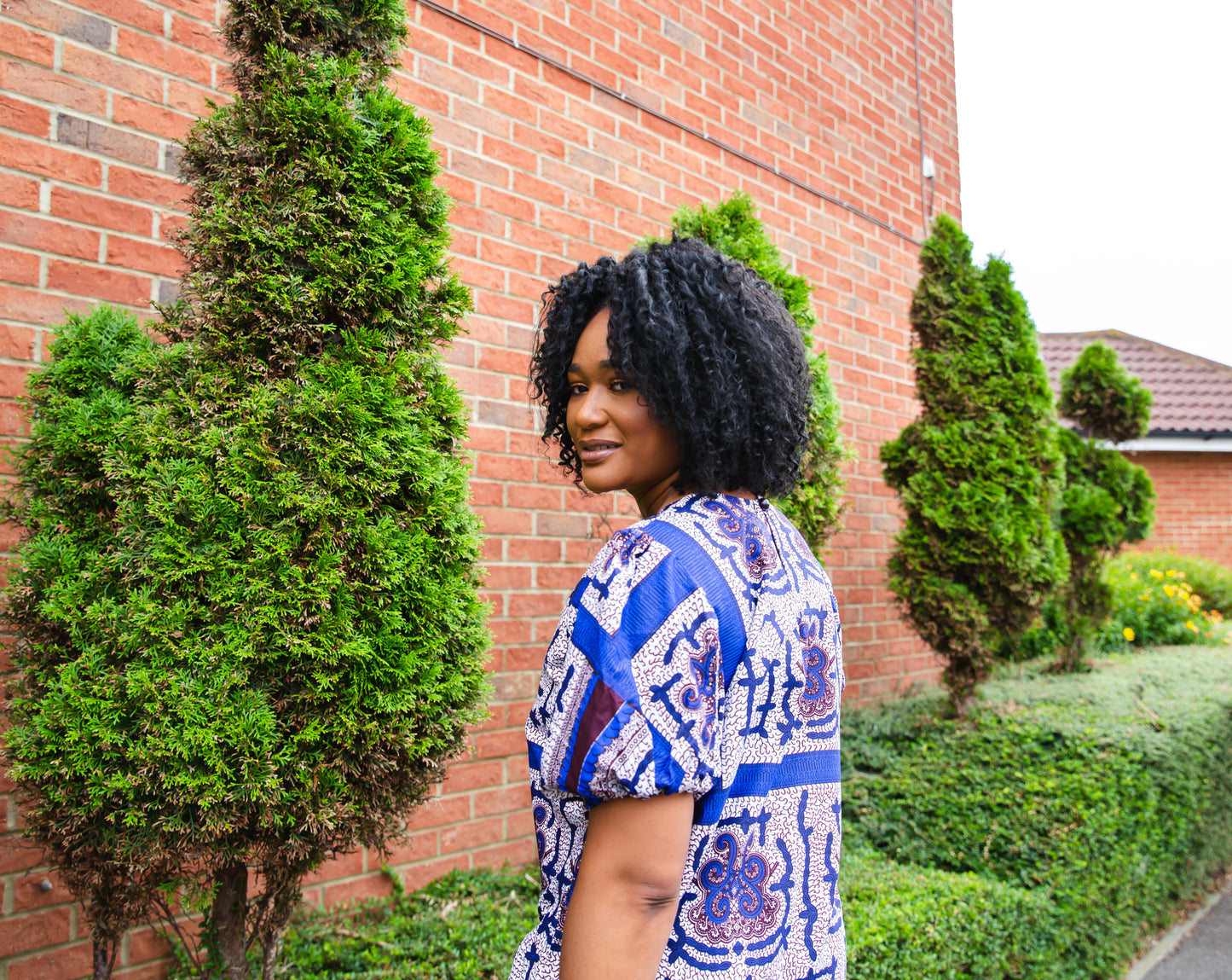 Puff Sleeve Ankara Shift dress