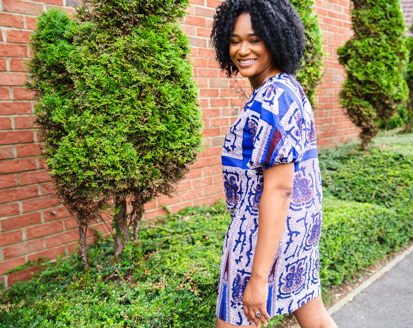 Puff Sleeve Ankara Shift dress